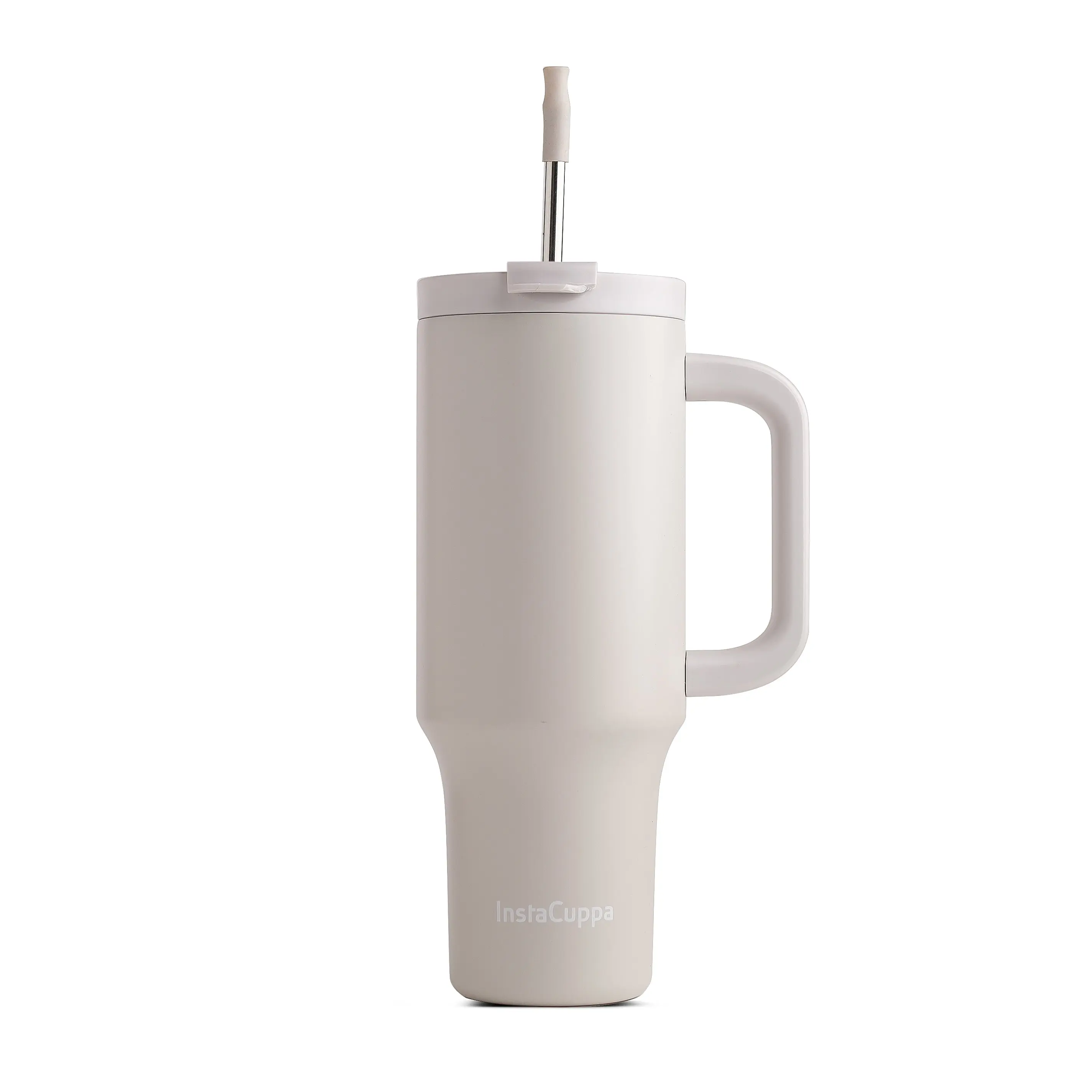 InstaCuppa 1200 mL Insulated Tumbler with Lid, BPA Reusable Straw and Handle - Stainless Steel, Keeps Beverages Hot and Cold, Fits Cup - Image 10