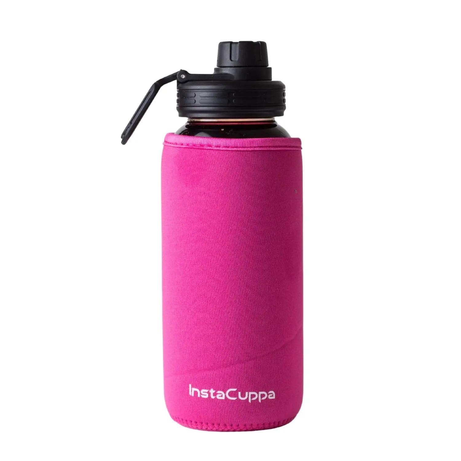 InstaCuppa Borosilicate Glass Water Bottle with Sports Sipper Lid, Innovative Time Markings, Neoprene Sleeve for Protection - Image 11