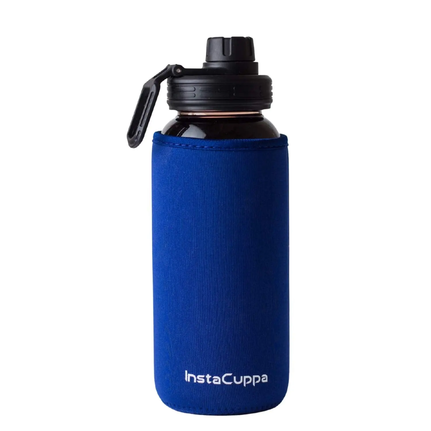 InstaCuppa Borosilicate Glass Water Bottle with Sports Sipper Lid, Innovative Time Markings, Neoprene Sleeve for Protection - Image 12