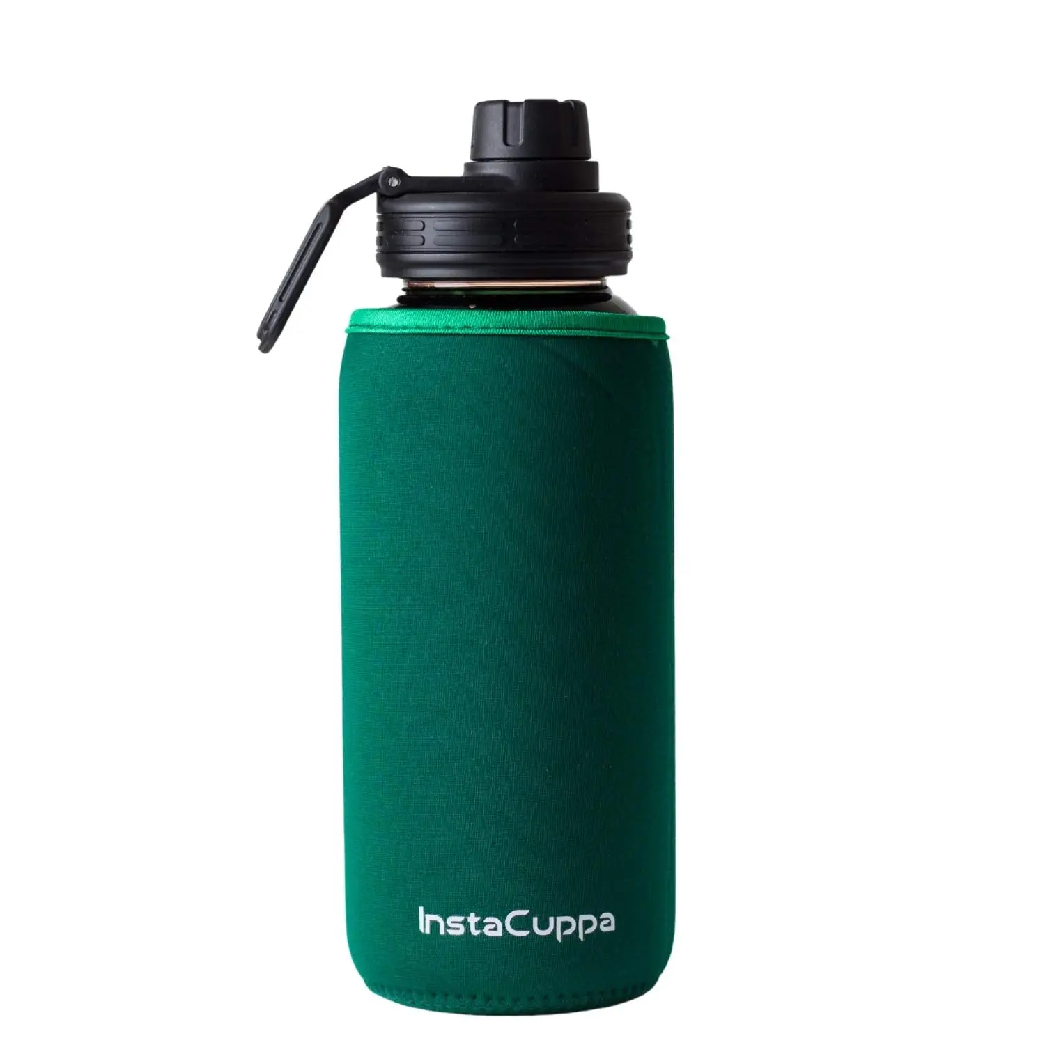 InstaCuppa Borosilicate Glass Water Bottle with Sports Sipper Lid, Innovative Time Markings, Neoprene Sleeve for Protection - Image 9
