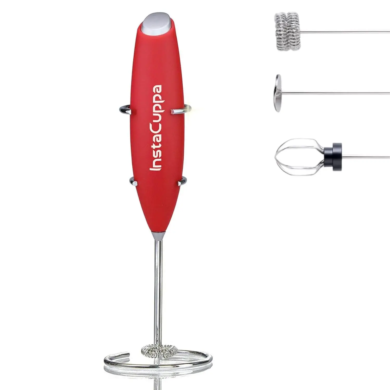 InstaCuppa Milk Frother for Coffee - Handheld Battery-Operated Electric Milk and Coffee Frother, Stainless Steel Whisk and Stand - Image 27