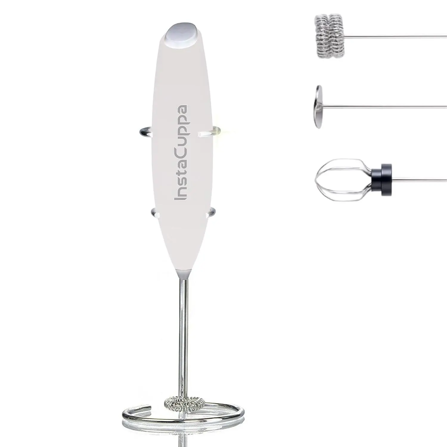 InstaCuppa Milk Frother for Coffee - Handheld Battery-Operated Electric Milk and Coffee Frother, Stainless Steel Whisk and Stand - Image 51