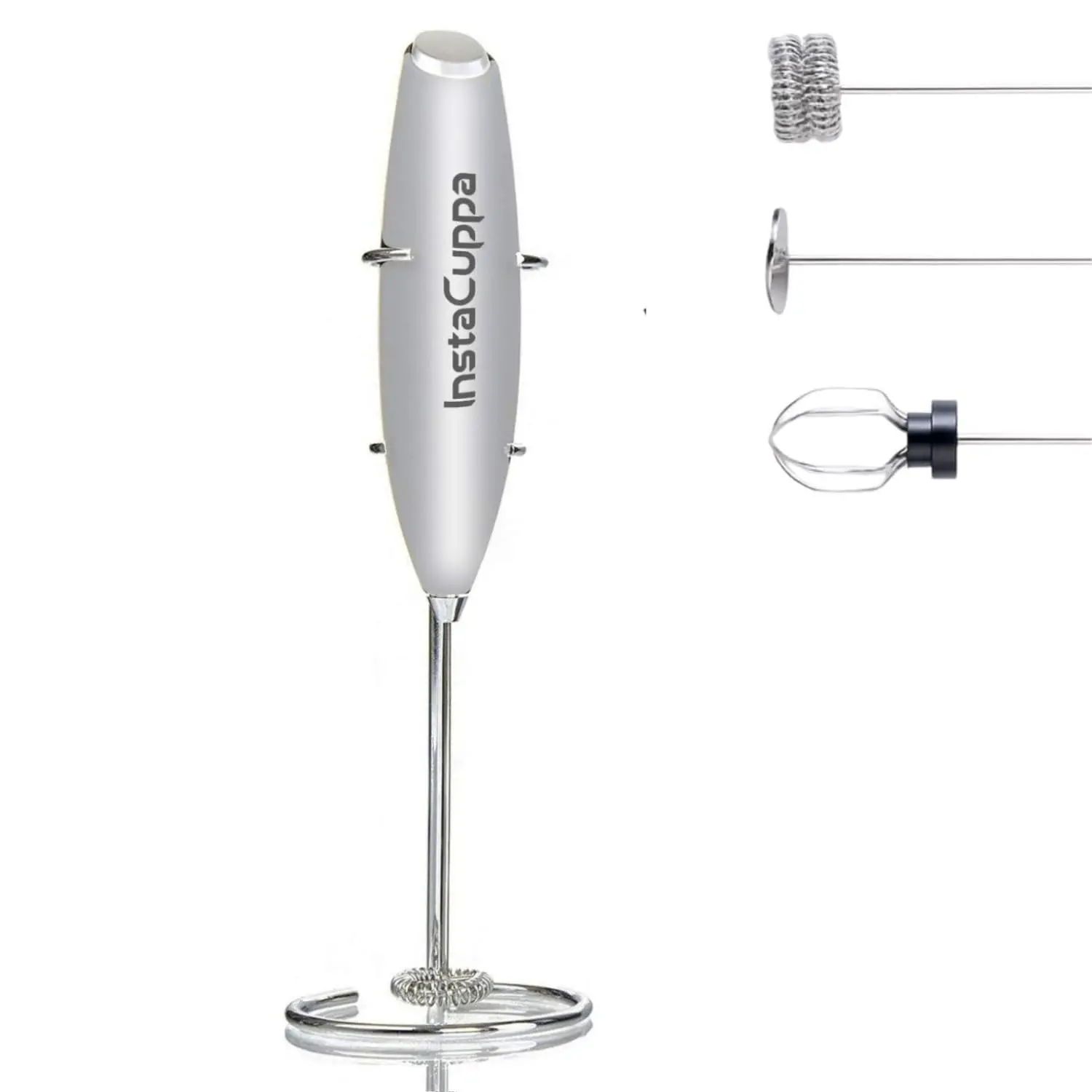 InstaCuppa Milk Frother for Coffee - Handheld Battery-Operated Electric Milk and Coffee Frother, Stainless Steel Whisk and Stand - Image 65