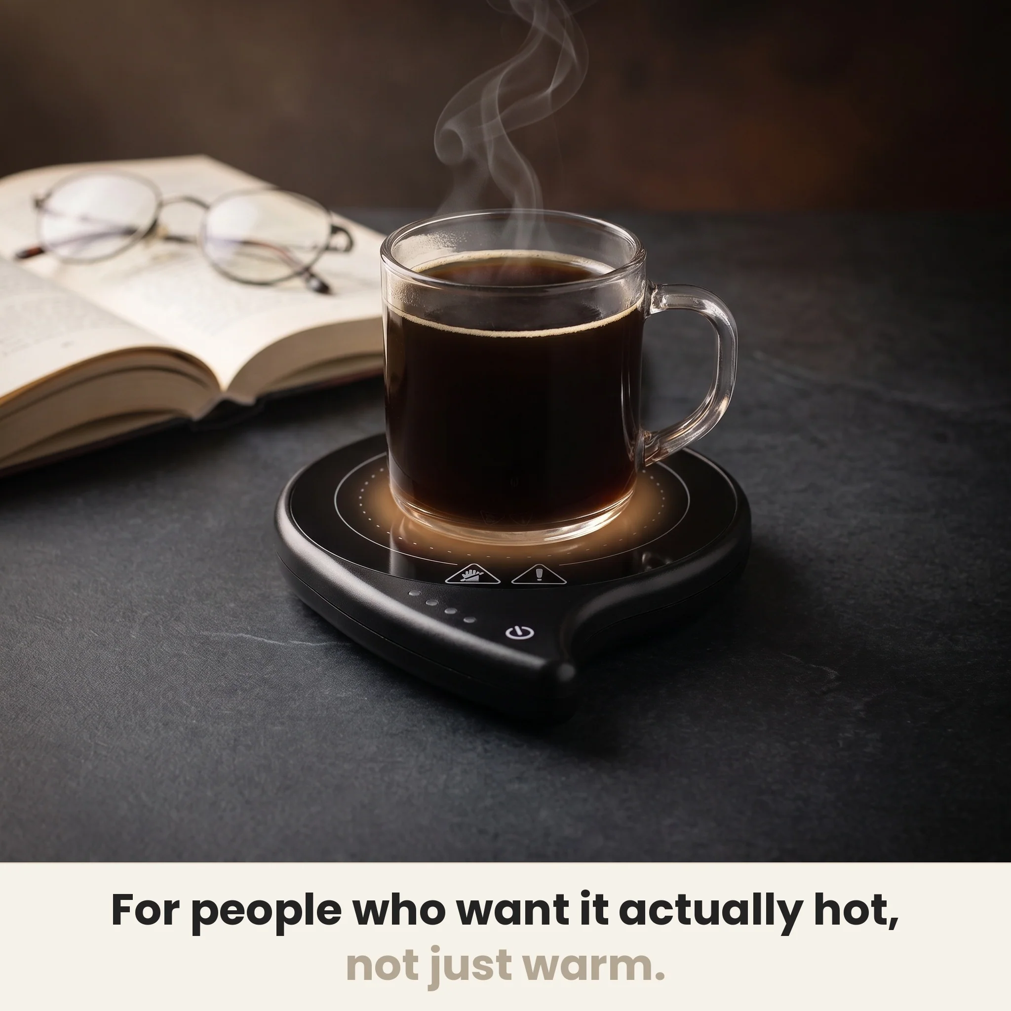 InstaCuppa Coffee Mug Warmer for Desk with 4 Adjustable Temperature Settings - Min 50*C - Max 80*C, 8 Hour Auto Shut Off, Simple Touch - Image 2