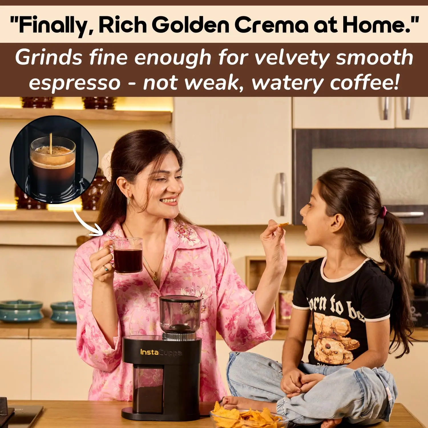 InstaCuppa Electric Conical Burr Coffee Grinder -  (60 Settings) - Image 3