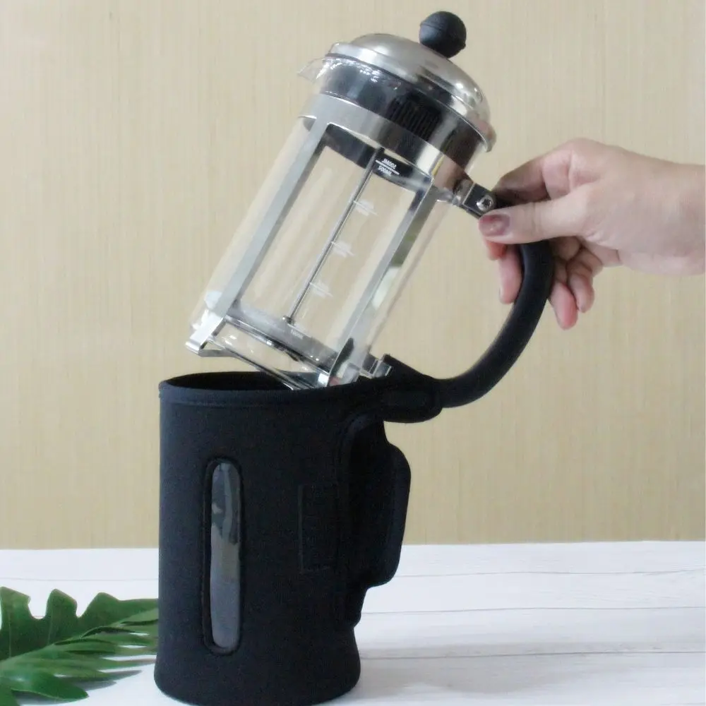 InstaCuppa French Press Neoprene Sleeve Add On for Protection & Insulation, Compatible with Any 600 ML Coffee Press Model - Image 5