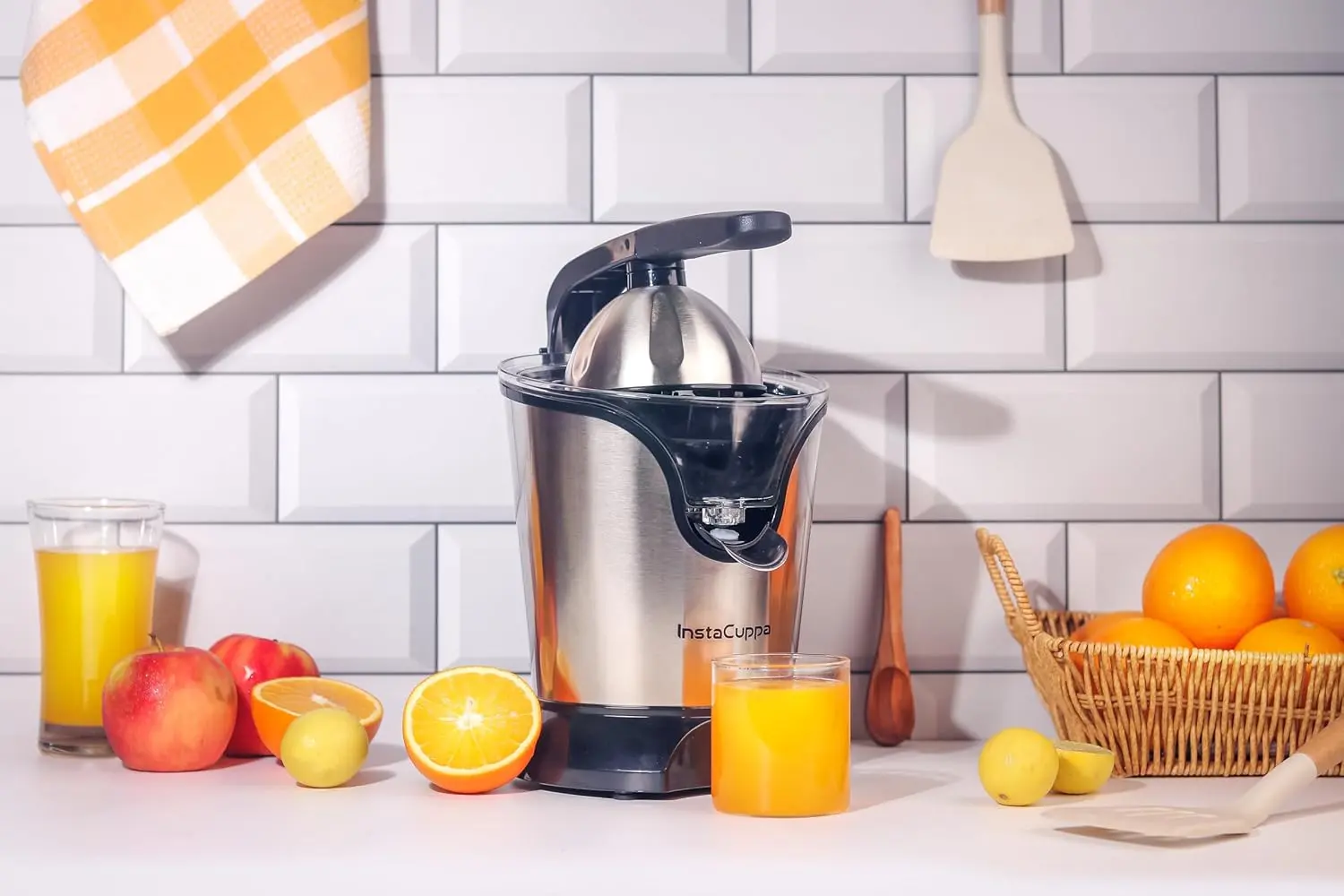 InstaCuppa Citrus Juicer Electrical for Busy Moms, Quiet Copper DC Motor Juice Machine, 3 Cone Sizes, Effortless Ergonomic Handle - Image 7