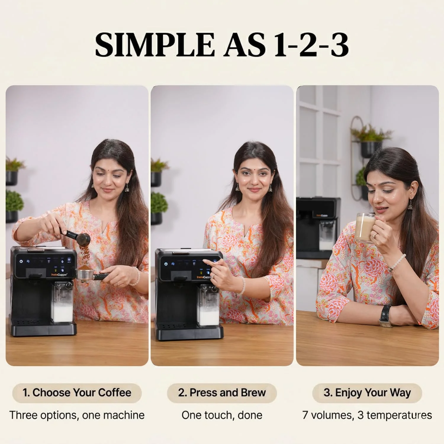 InstaCuppa Espresso Coffee Maker with Built-In Milk Frother - Nespresso Original, Dolce Gusto and Ground Coffee Compatible, One-Touch 4 Cafe-Style Drinks, Adjustable Volume Control - Image 12