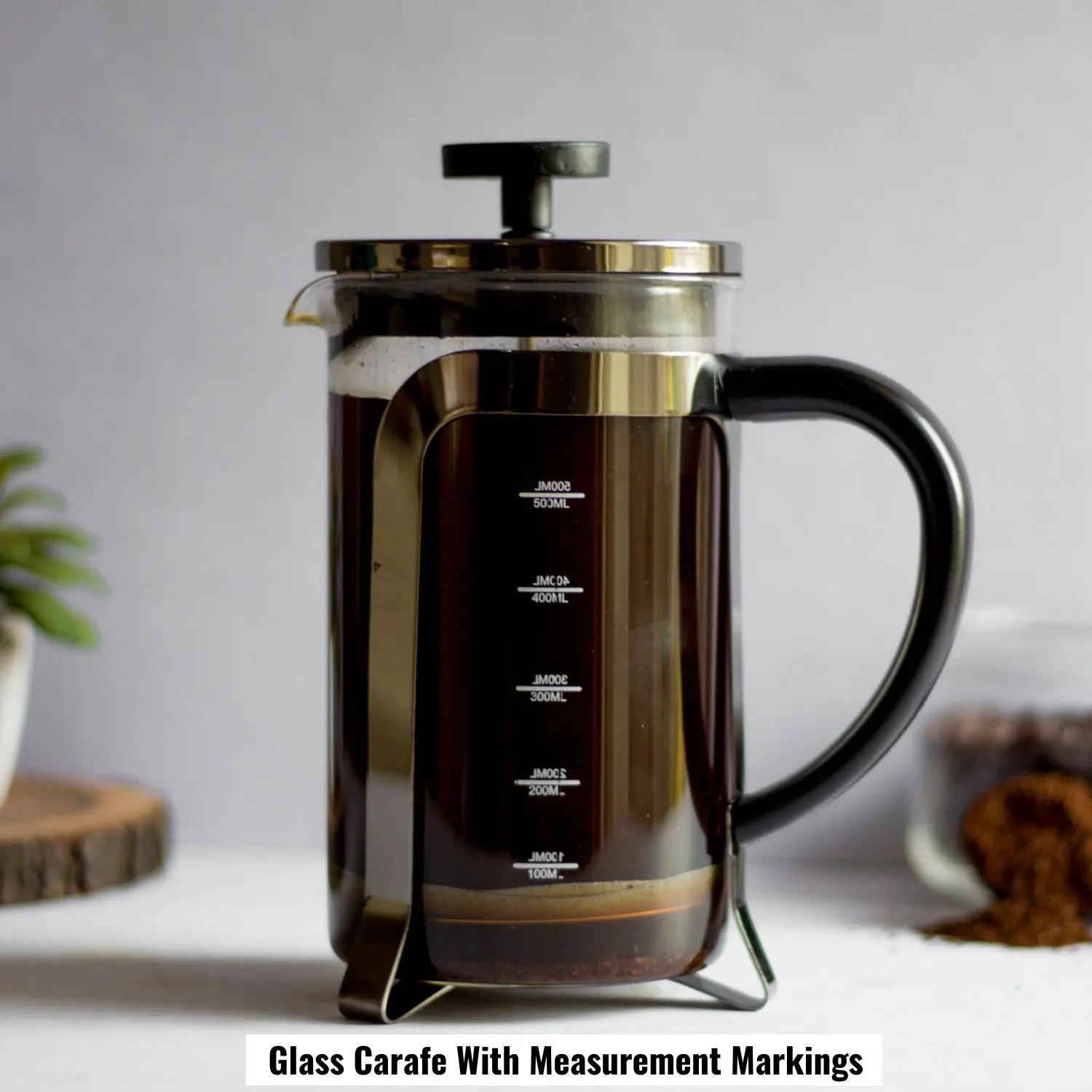 InstaCuppa French Press Coffee Maker with Smooth Plunger Mechanism, 4 Part Filtration, Measurement Markings - Image 11