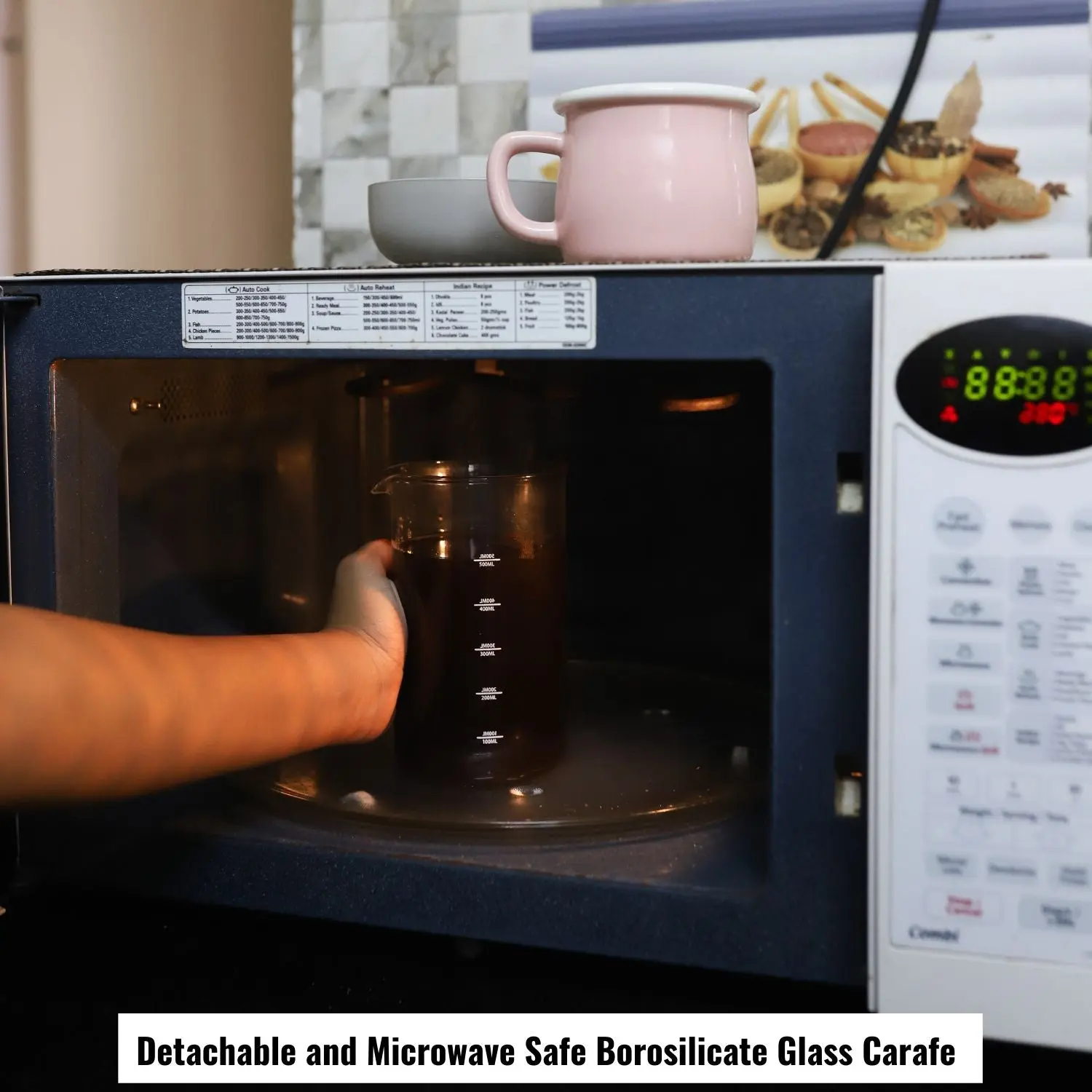 InstaCuppa French Press Coffee Maker with Smooth Plunger Mechanism, 4 Part Filtration, Measurement Markings - Image 5
