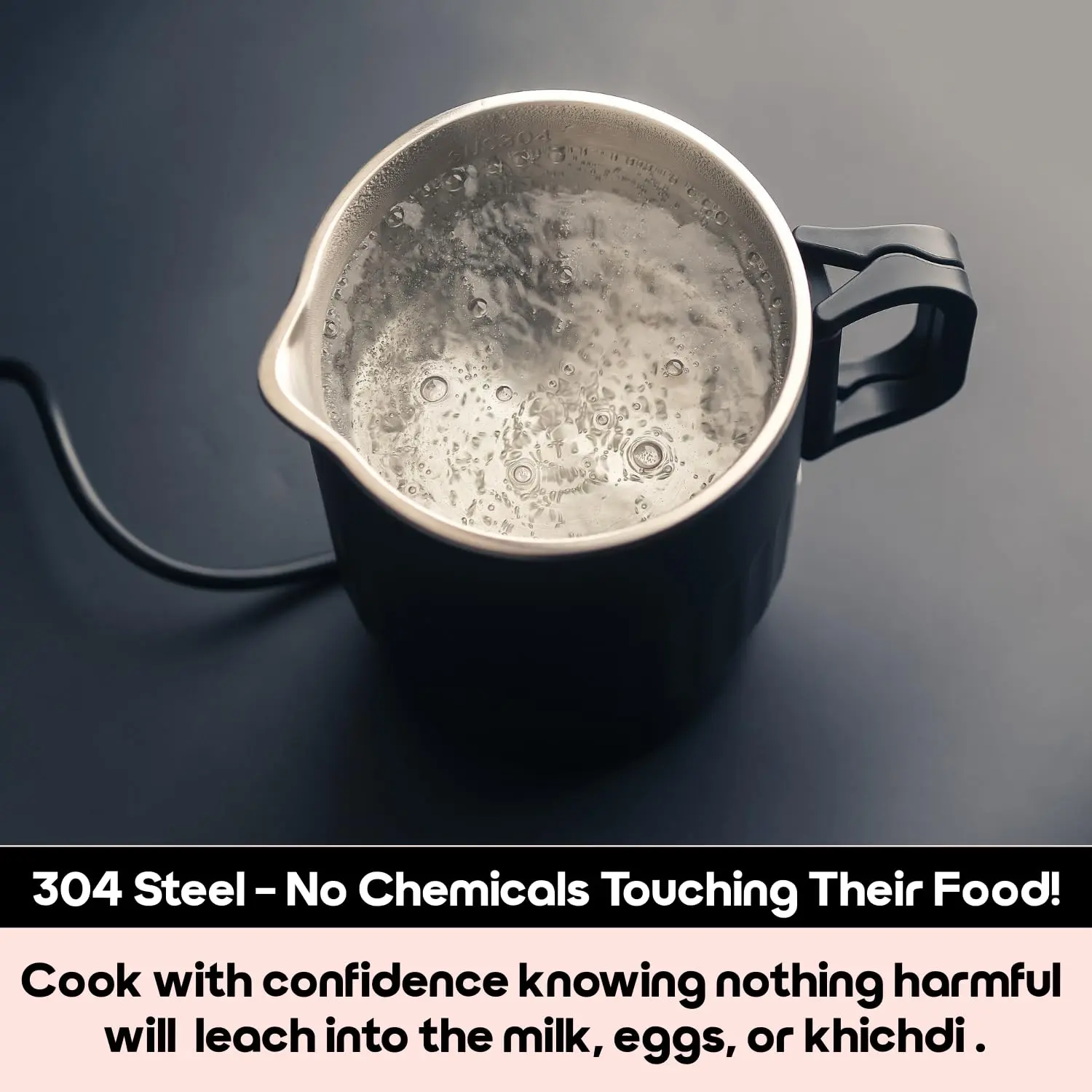 InstaCuppa Portable Multicook Kettle 1000ml | Stainless Steel Version - Boil, Cook & Steam Without Chemicals | Keep Warm, Auto - Image 5