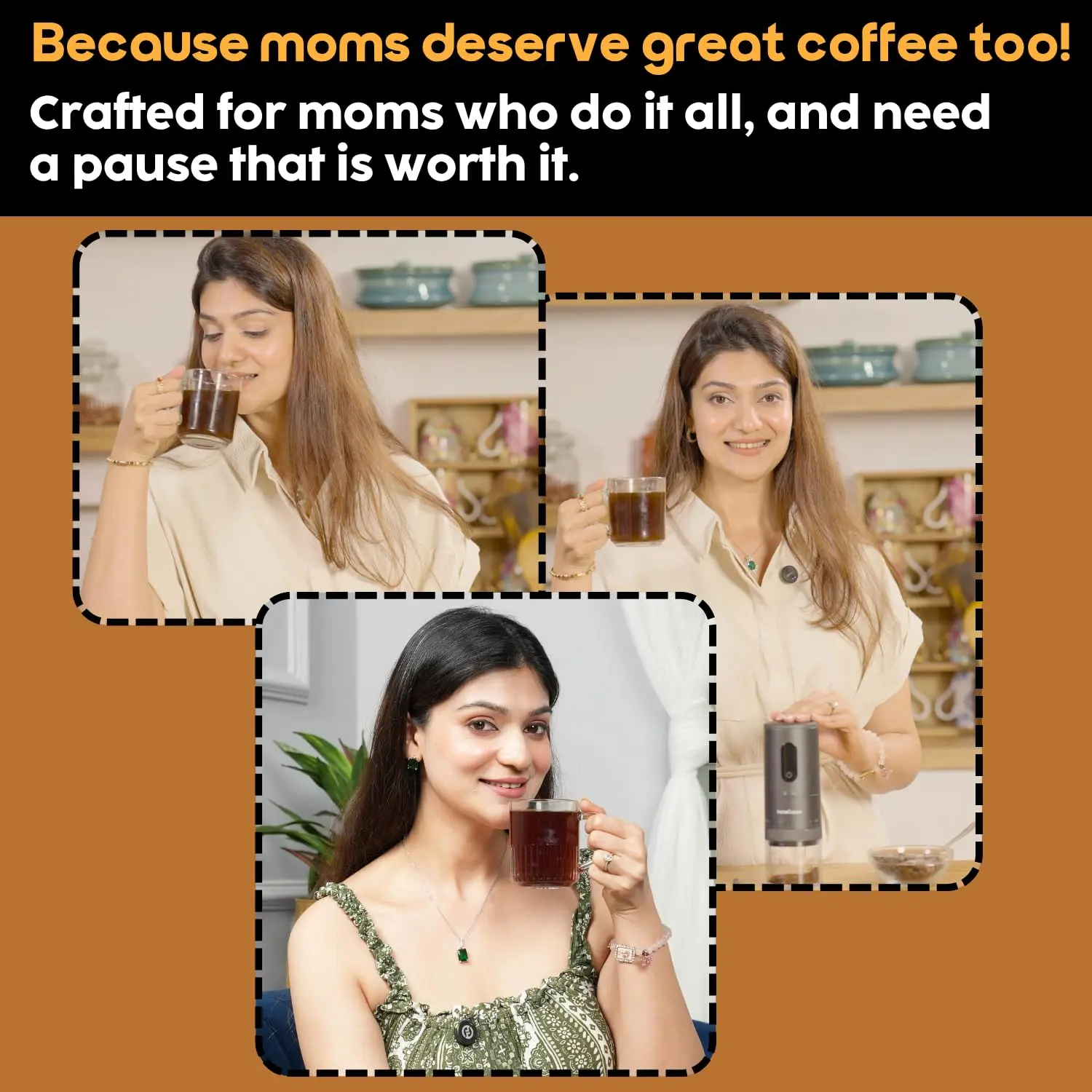 InstaCuppa USB Rechargeable Coffee Grinder | Ceramic Burr | 38 Settings | 2000mAh Battery | Portable & Travel-Friendly for Busy Moms - Image 9