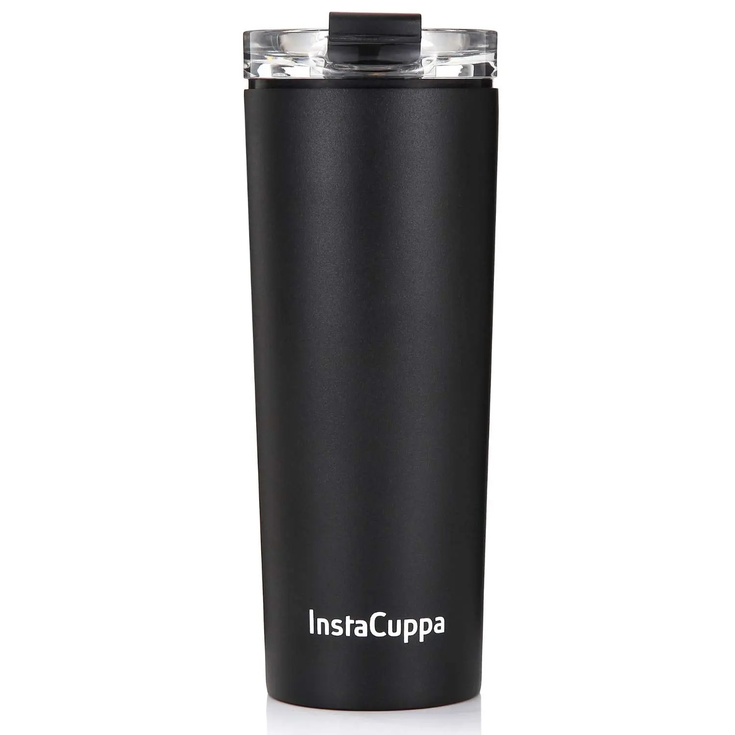 InstaCuppa Stainless Steel Thermos Travel Mug with Double Walled Vacuum Insulation, Flip Top Sipper Lid, Anti-Slip Silicone Grip - Image 16