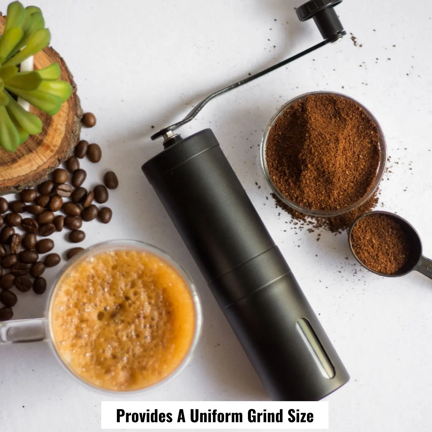 InstaCuppa Manual Coffee Grinder Ceramic Burr with 18 Adjustable Bean Grind Settings - Fresh Grind for South Indian Filter Coffee - Image 8