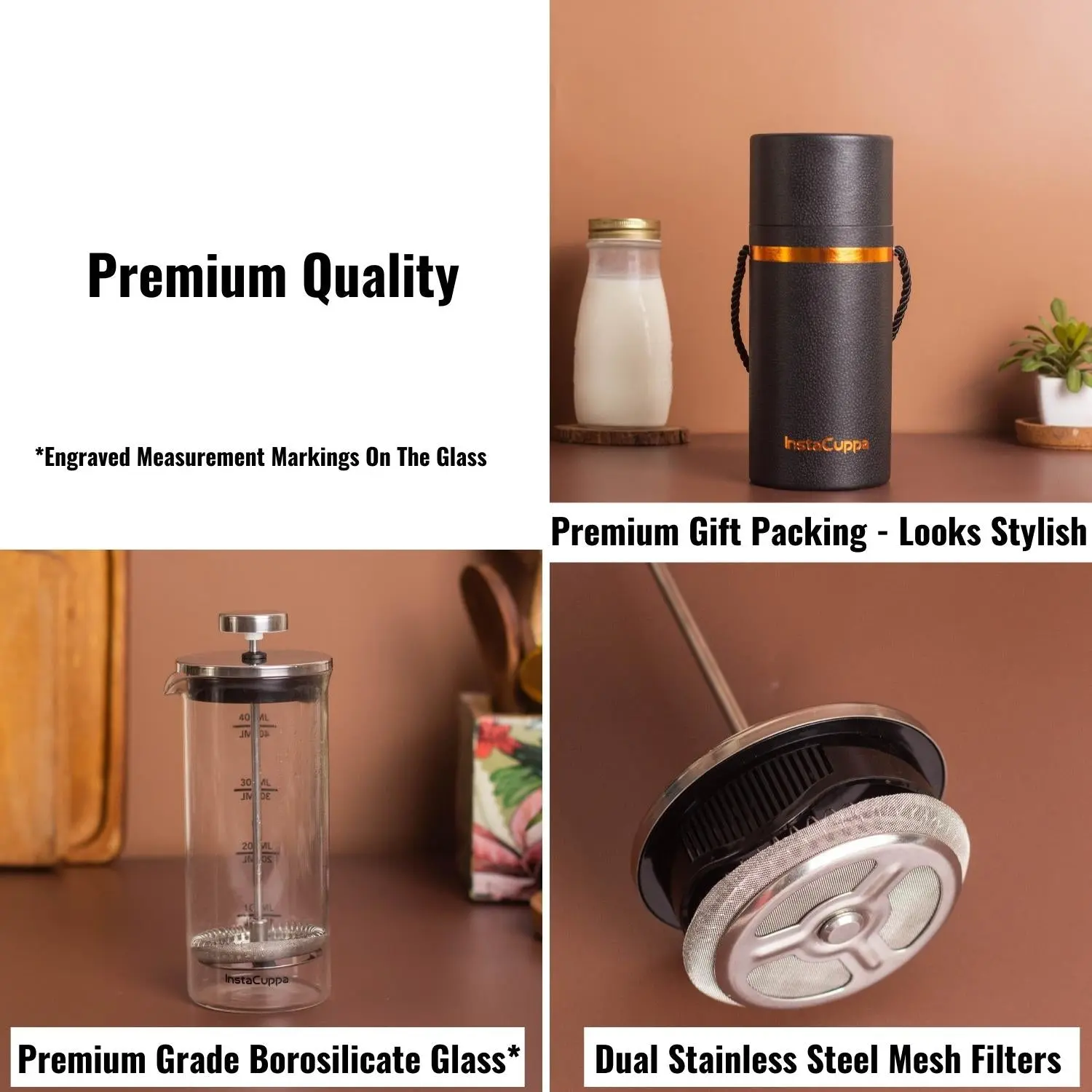 InstaCuppa Heavy Duty Manual Press Fruit Juicer with Premium Quality Cast Iron Build, Professional Citrus Press, Orange Squeezer and Lime Squeezer - Image 4
