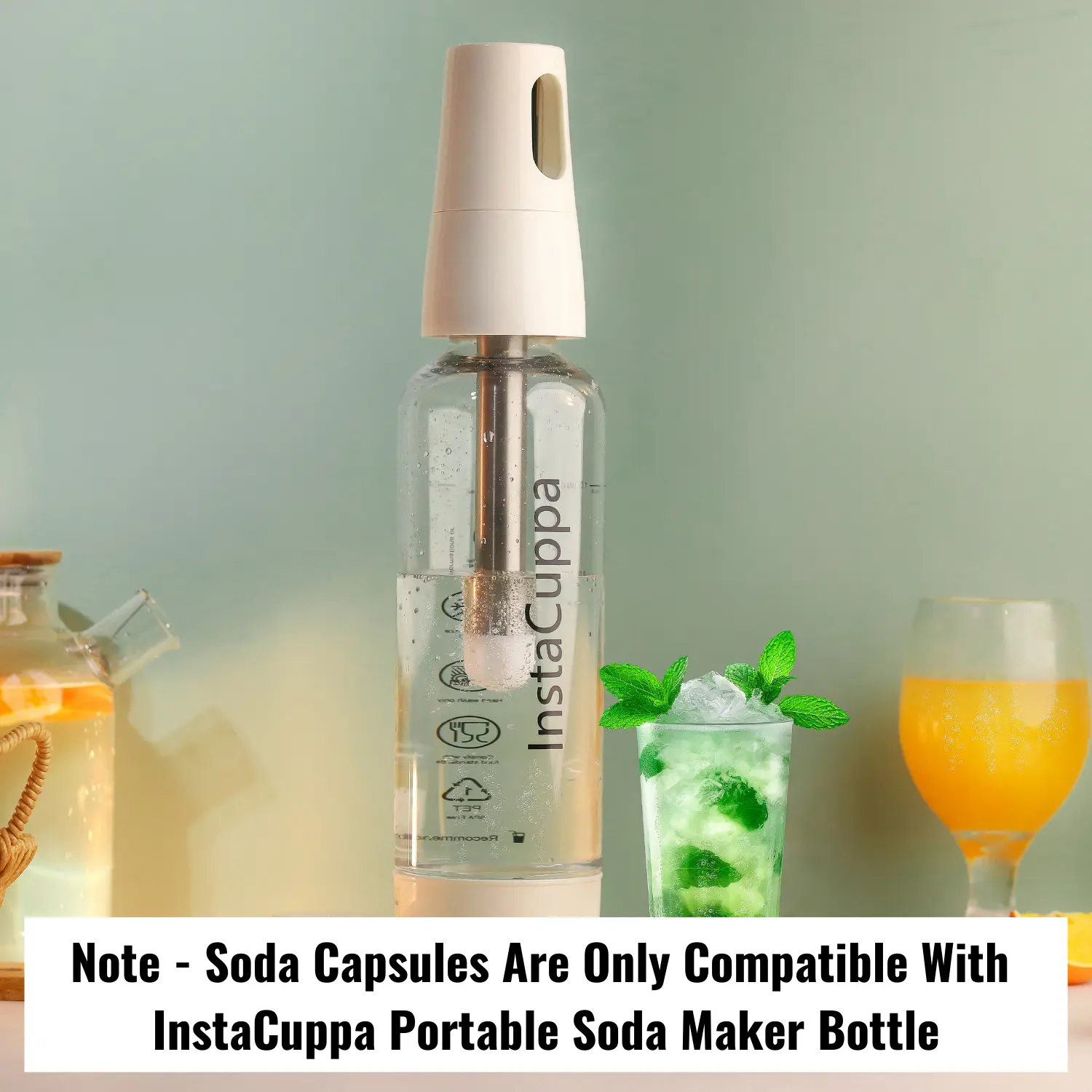 Instacuppa Portable Soda Maker Capsules - Pack of 30/20/10, Compatible Only with InstaCuppa Portable Soda Maker Bottle, Carbonates - Image 5
