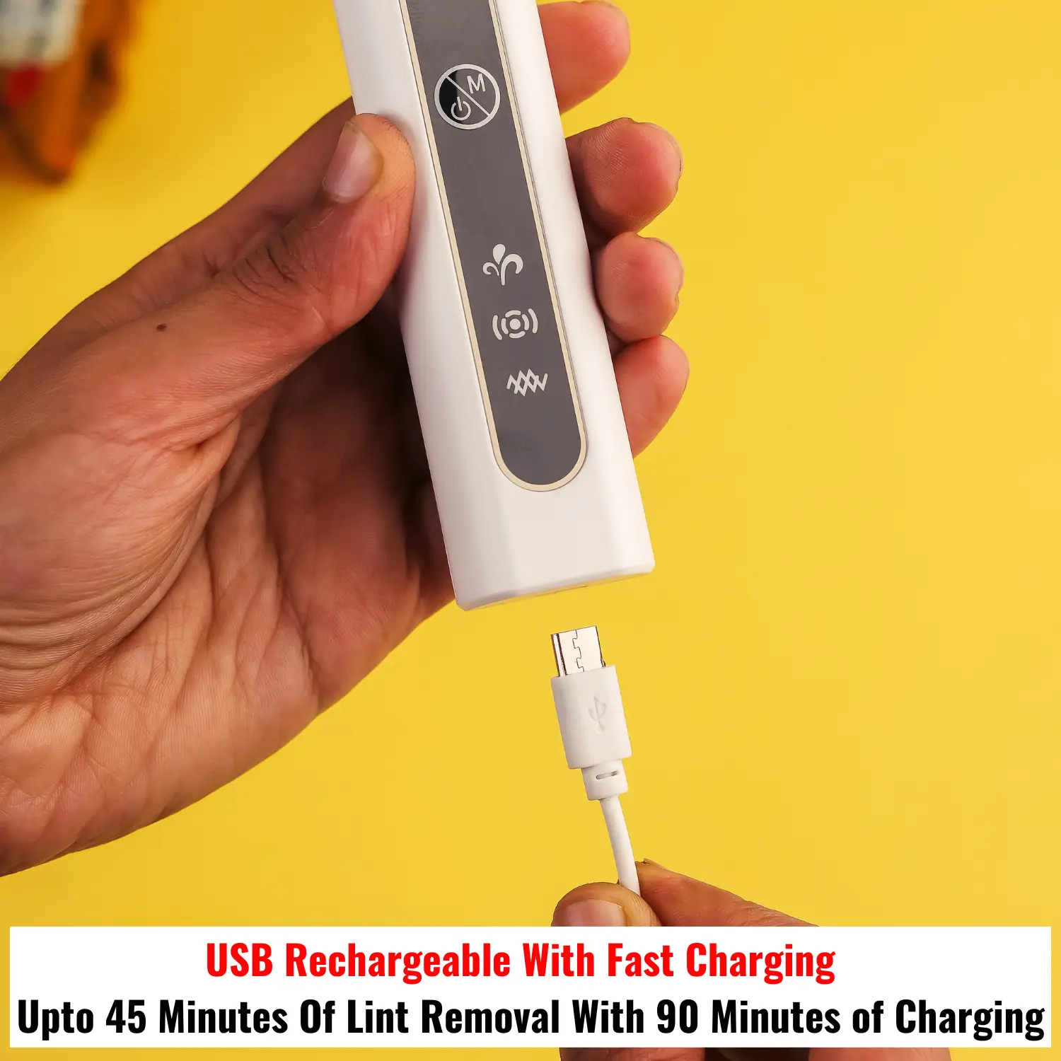 InstaCuppa Rechargeable Lint Remover with Adjustable Speed Settings, Portable Fabric Shaver for Busy Moms - Image 11