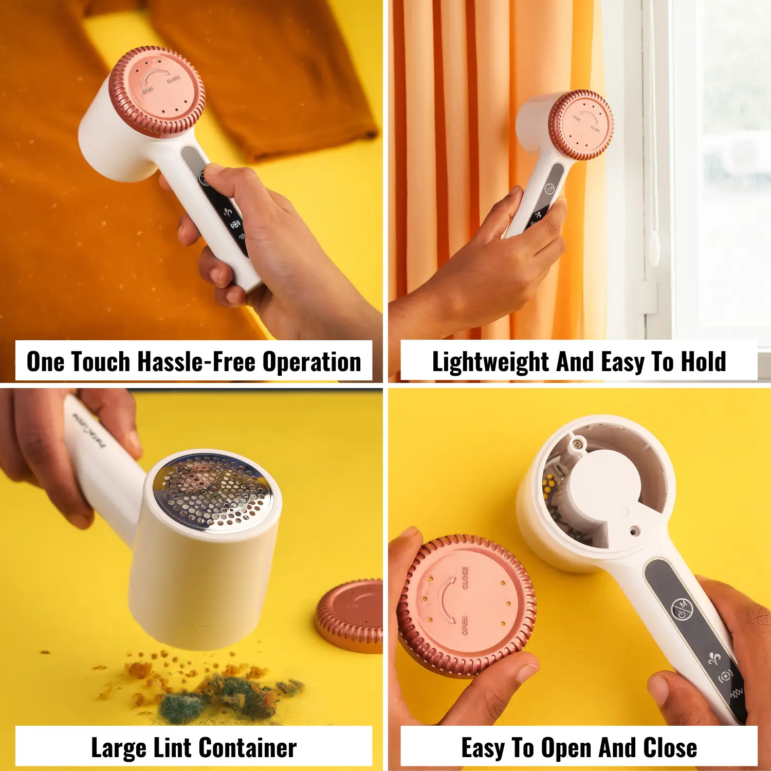InstaCuppa Rechargeable Lint Remover with Adjustable Speed Settings, Portable Fabric Shaver for Busy Moms - Image 8