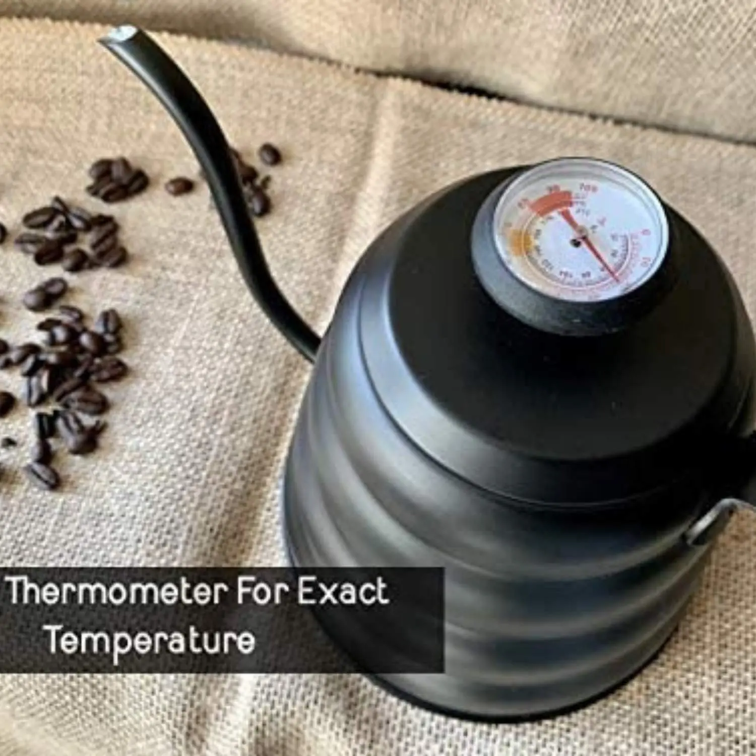 InstaCuppa Stainless Steel Pour Over Coffee & Tea Kettle with Built-in Thermometer, Gooseneck Spout, Easy to Grip Handle - Image 10