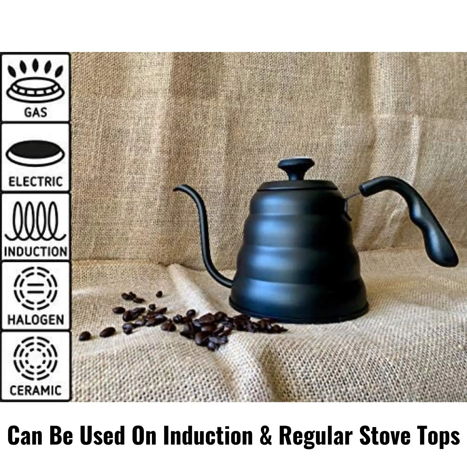 InstaCuppa Stainless Steel Pour Over Coffee & Tea Kettle with Built-in Thermometer, Gooseneck Spout, Easy to Grip Handle - Image 9