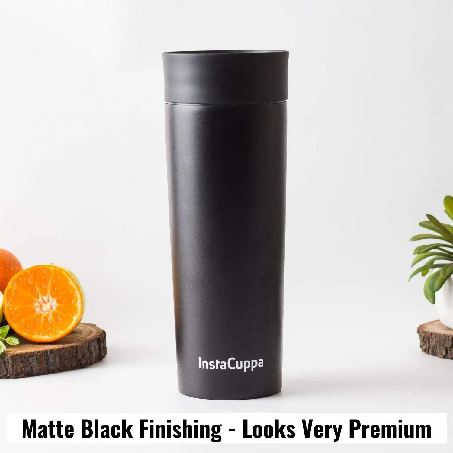 InstaCuppa Thermos Travel Mug for Coffee, Tea - Double Walled Steel Flask, Vacuum Insulated, Leak Proof, Premium Matte Finish - Image 6