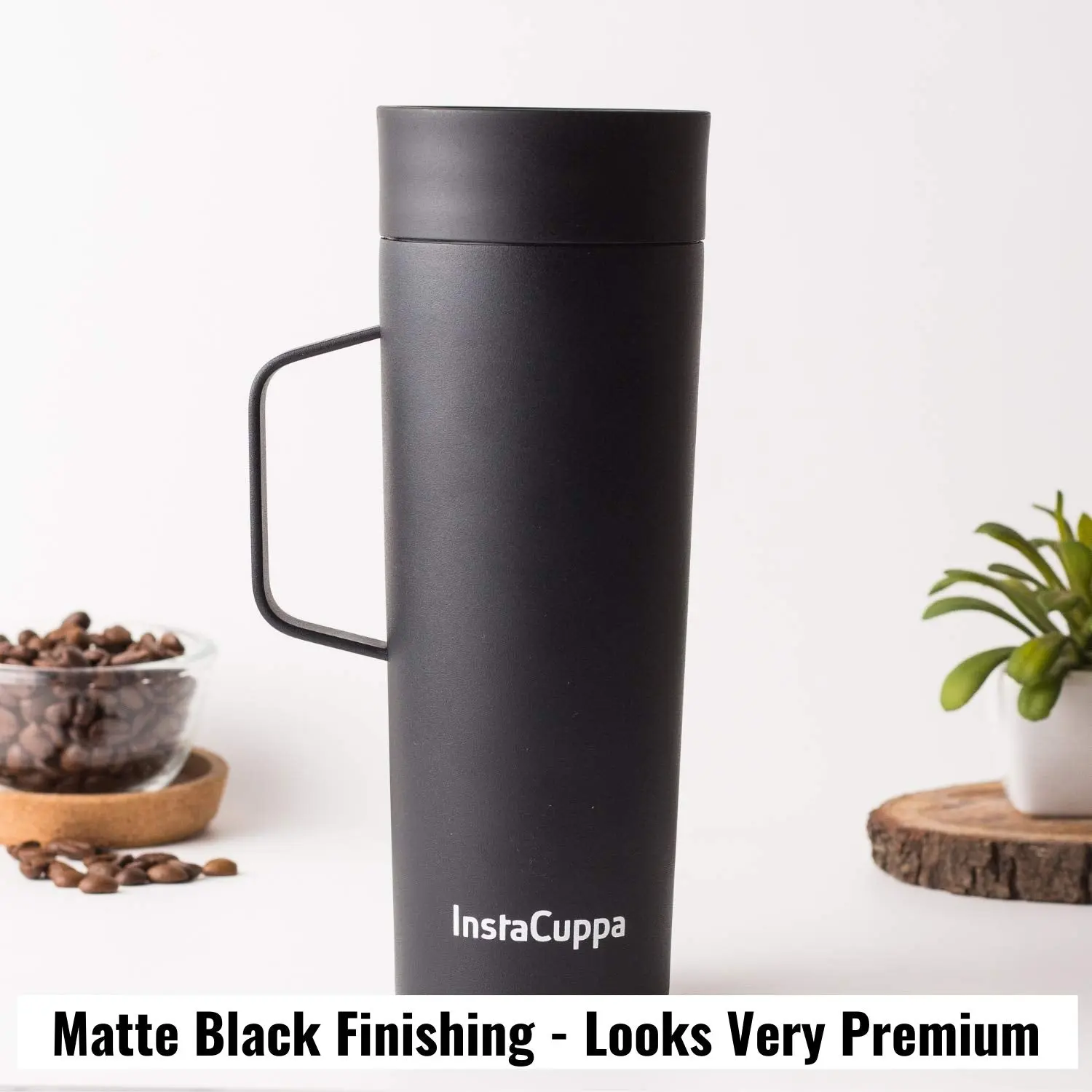 InstaCuppa Vacuum Insulated Coffee, Tea Travel Mug 470 ML, Leak Proof Sipper Lid, Double Walled Thermos Flask,| Shop Now - Image 4